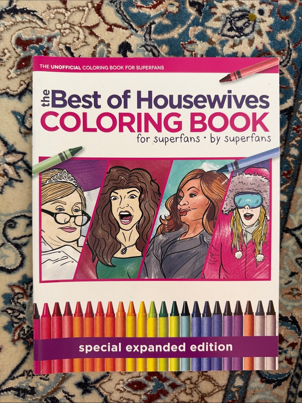 The Best of Housewives Coloring Book - Pink & White Cover